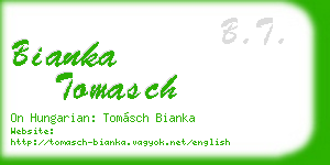 bianka tomasch business card