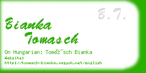 bianka tomasch business card
